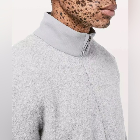 LULULEMON Tundra Trek 1/2 Zip Heathered Silver Spoon Pullover Sweatshirt Medium - Picture 3 of 8